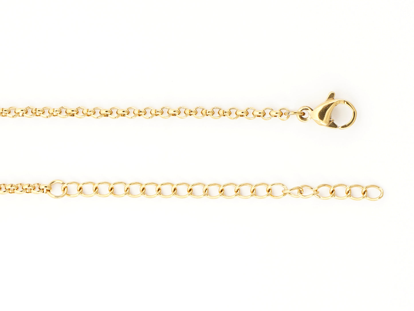 Colar com Coração de Viana Tradicional Médio, Inspirado na Filigrana Portuguesa, Aço Inoxidável Dourado - Pormenor Fio Ajustável