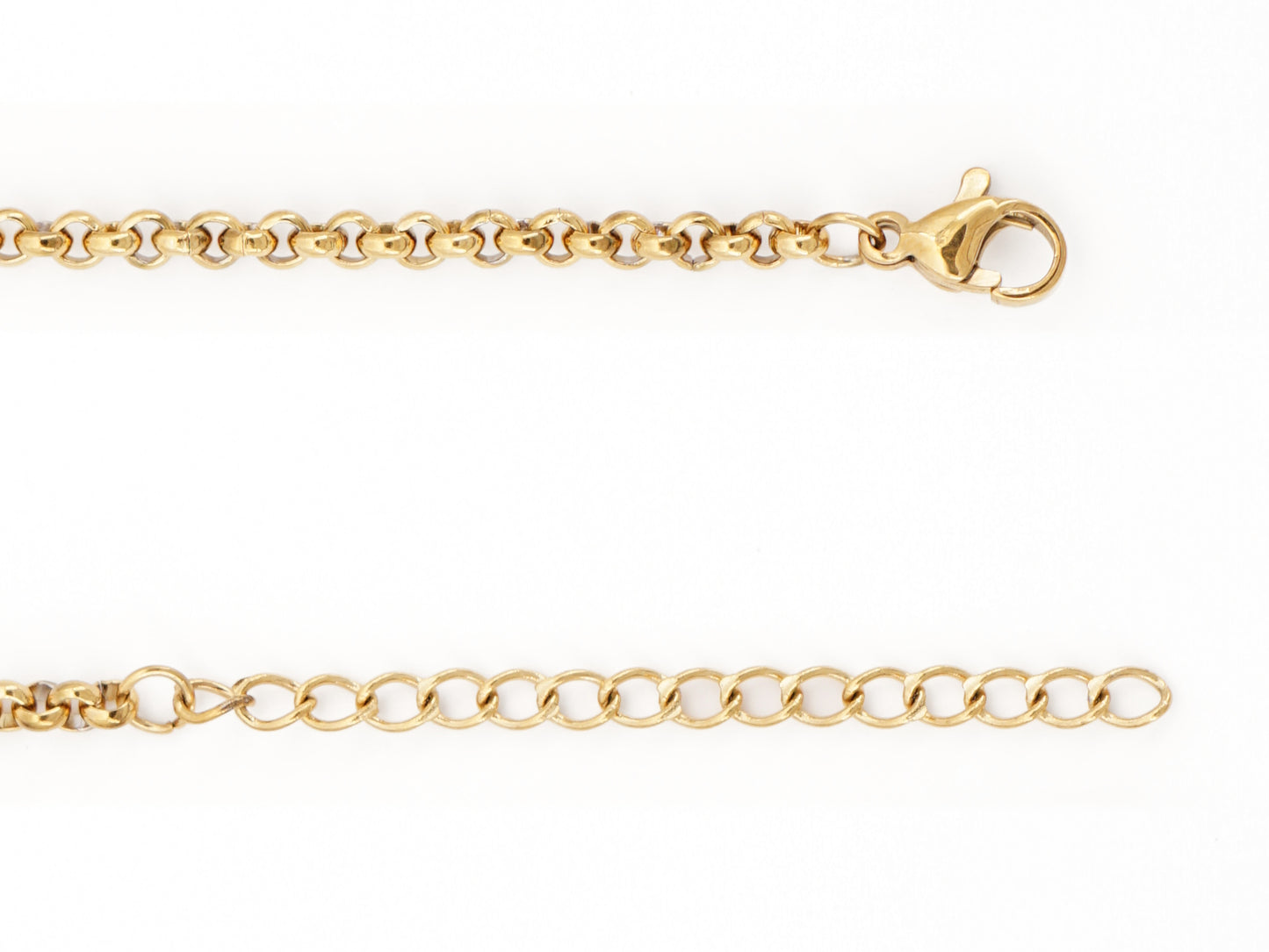 Colar Relicário Médio, Inspirado na Filigrana Portuguesa, Aço Inoxidável Dourado - Pormenor Fio Ajustável