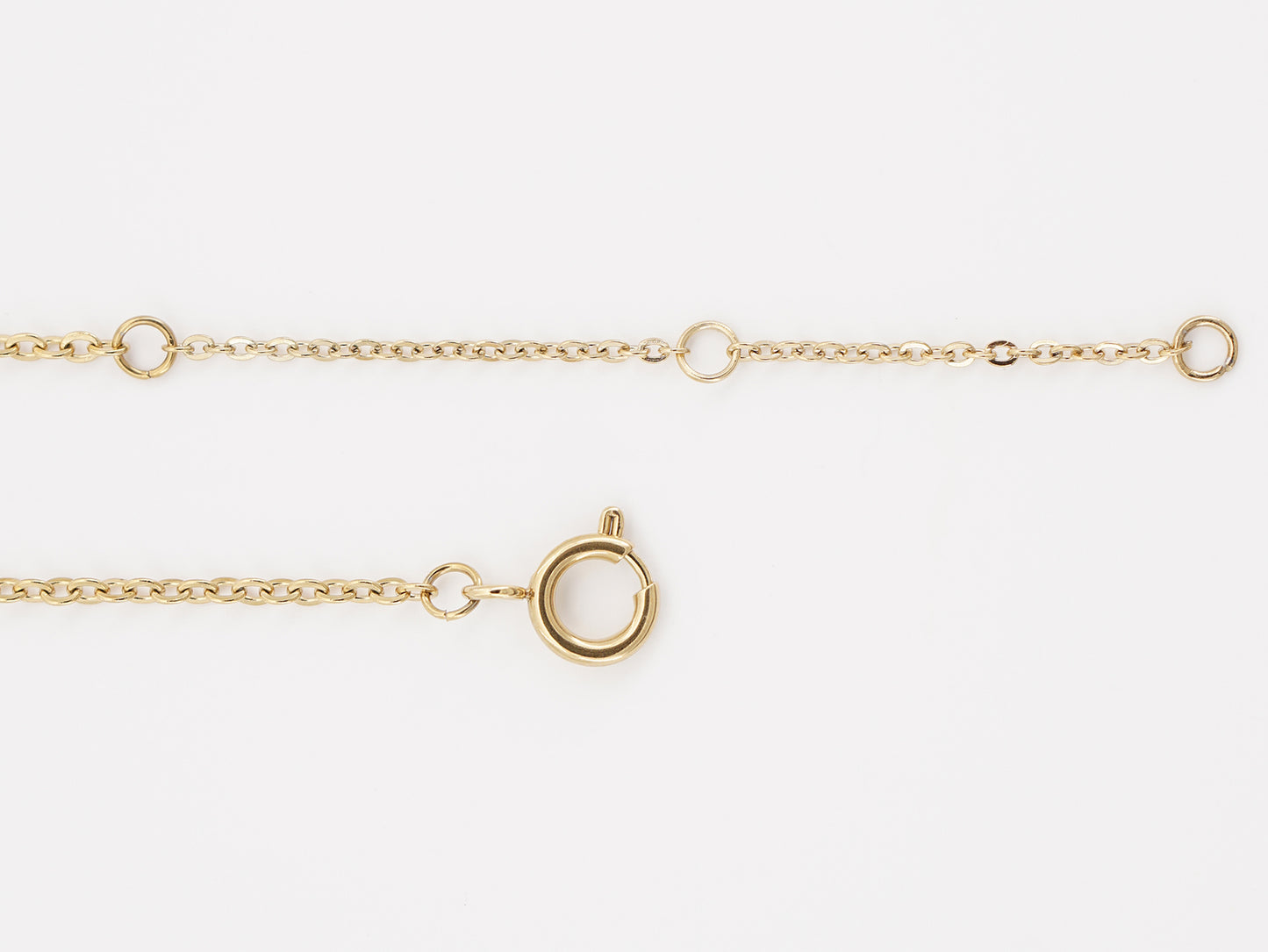 Colar com Três Contas de Viana, Inspirado na Filigrana Portuguesa, Aço Inoxidável Dourado - Pormenor Fio Ajustável