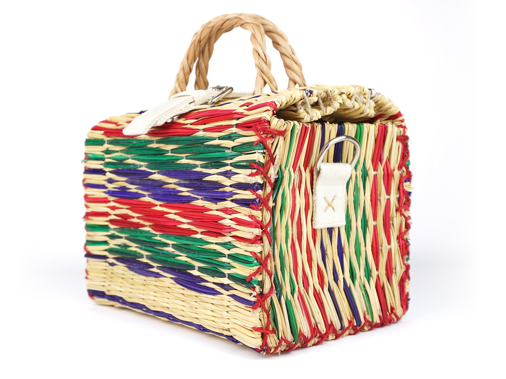 Cesta de Junco com Alça em Algodão, Cestaria Tradicional de Portuguesa - Perspectiva