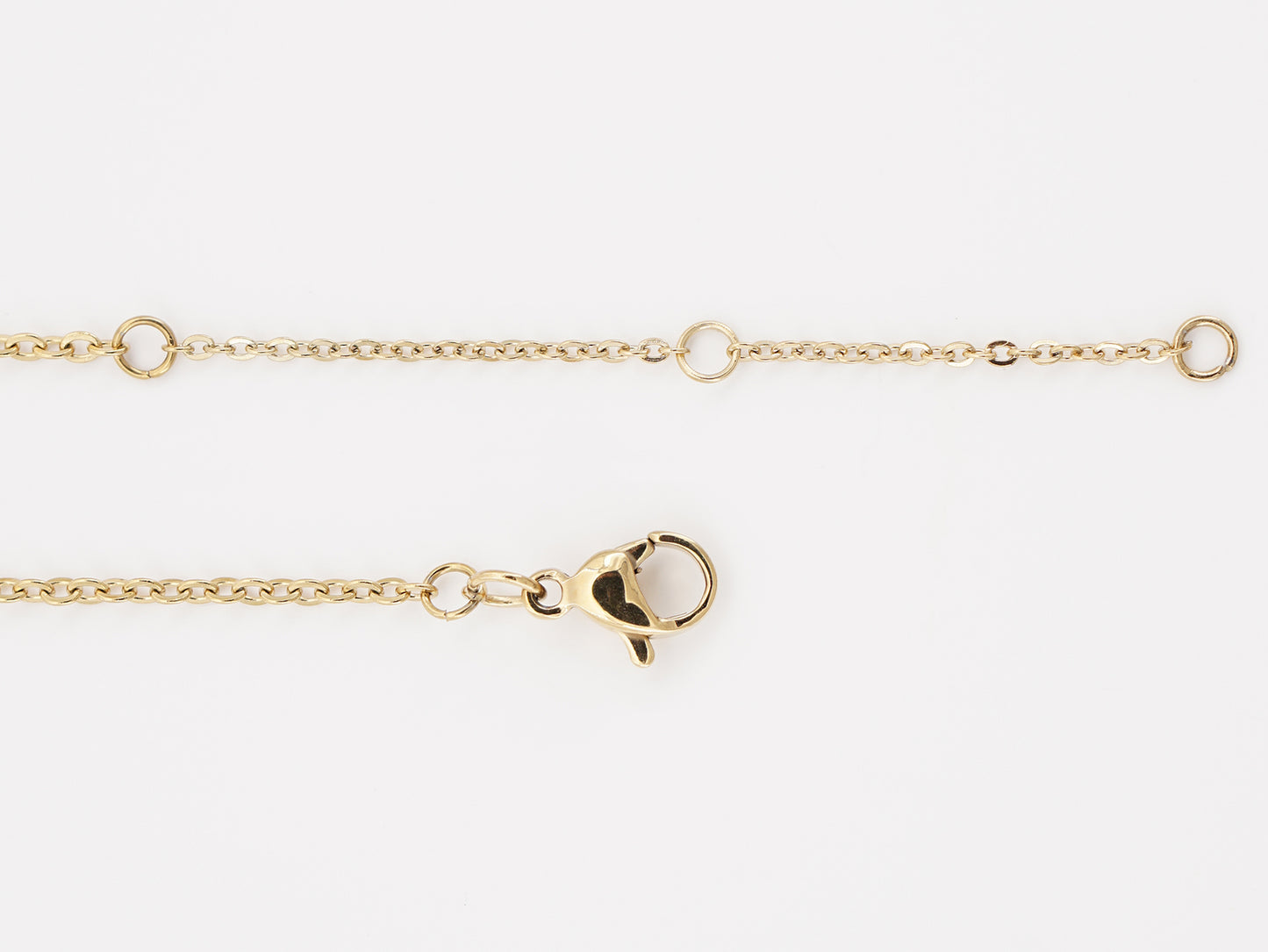 Colar Cinco Caramujos Azuis, Inspirado na Filigrana Portuguesa, Aço Inoxidável Dourado - Pormenor Fio Ajustável