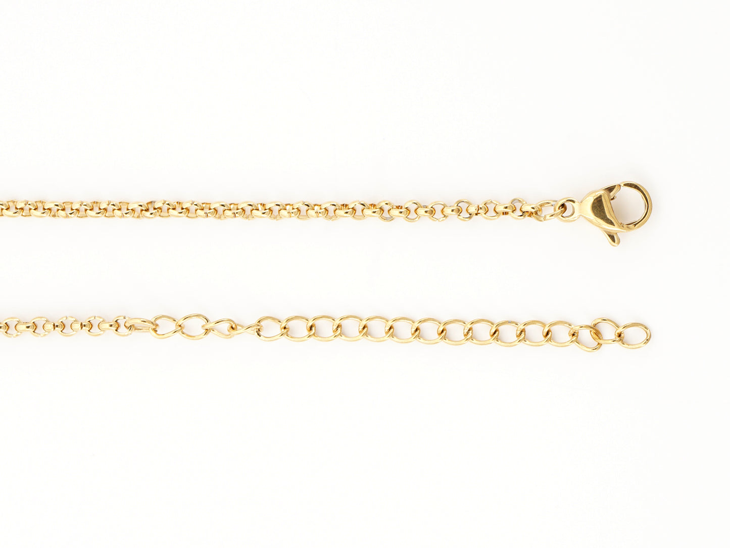 Colar Cruz Deslumbrante Média com Caramujo, Inspirado na Filigrana Portuguesa, Aço Inoxidável Dourado - Pormenor Comprimento Ajustável