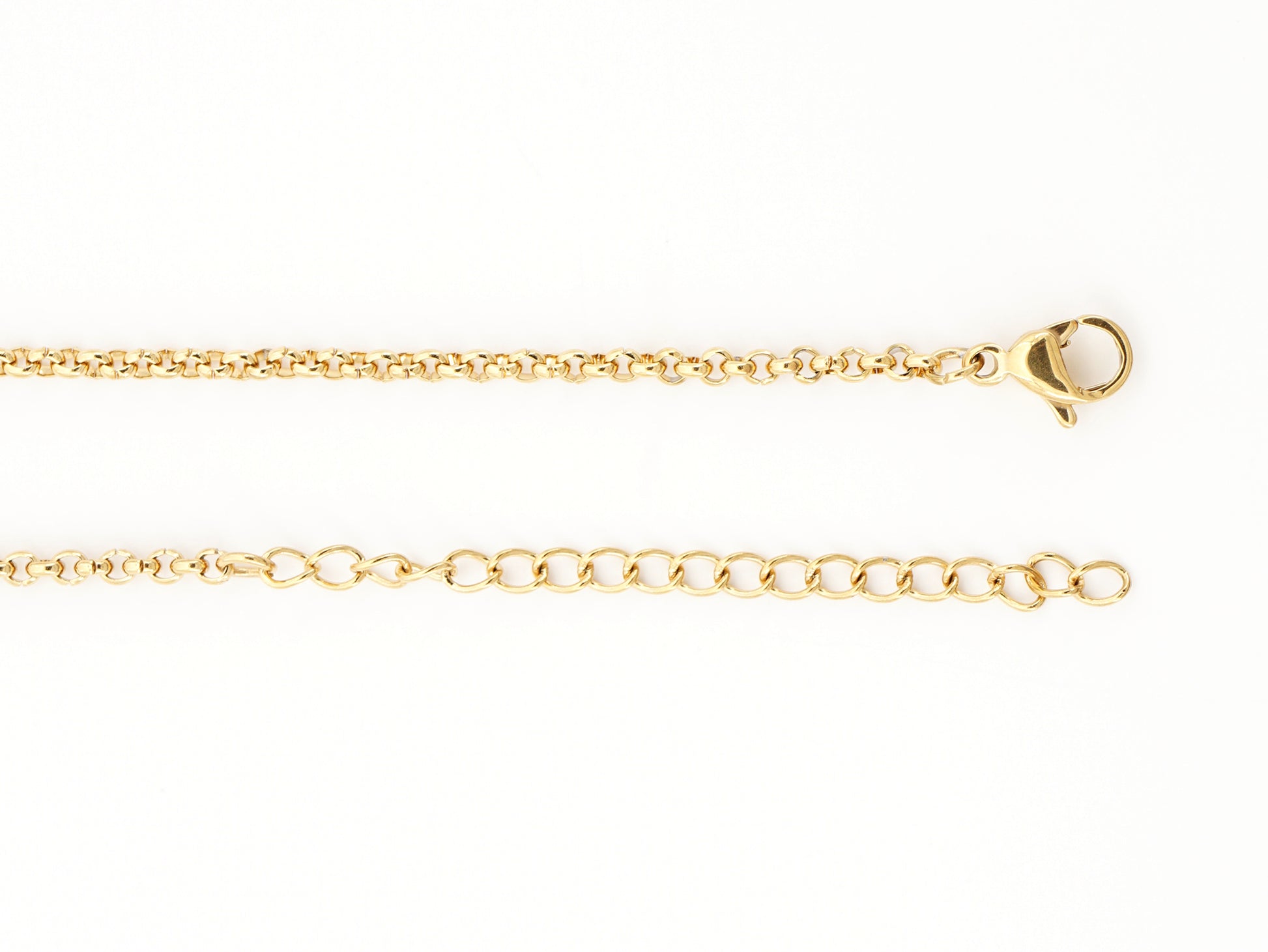 Colar Cruz Deslumbrante Média com Caramujo, Inspirado na Filigrana Portuguesa, Aço Inoxidável Dourado - Pormenor Comprimento Ajustável