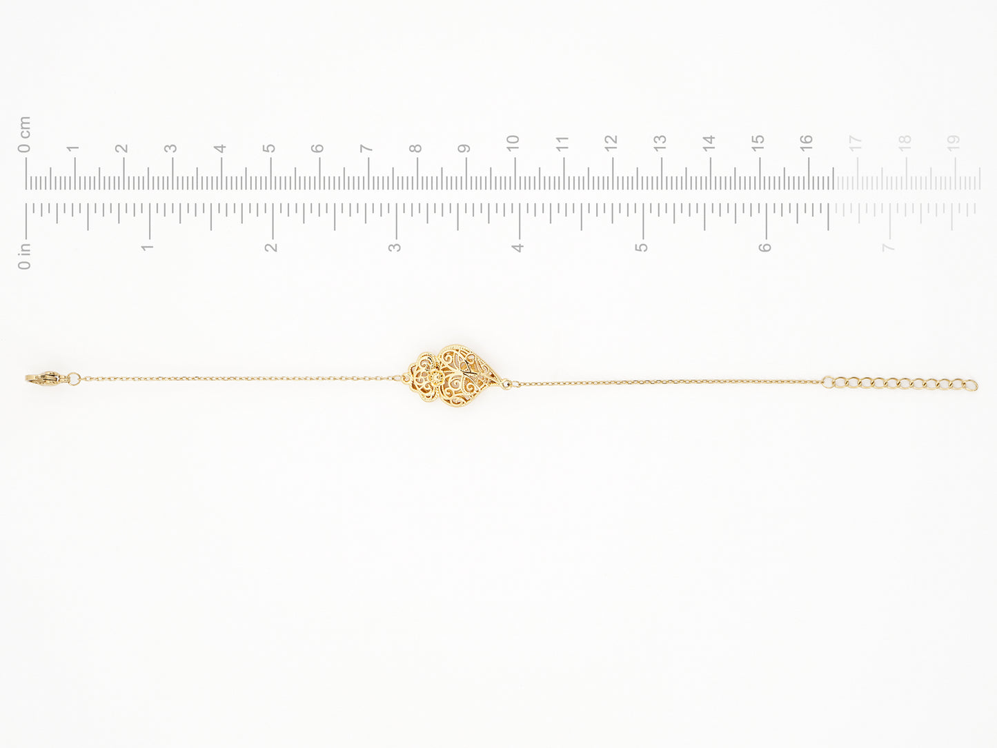 Pulseira Coração de Viana Tradicional Pequeno, Inspirado na Filigrana Portuguesa, Aço Inoxidável Dourado - Vídeo