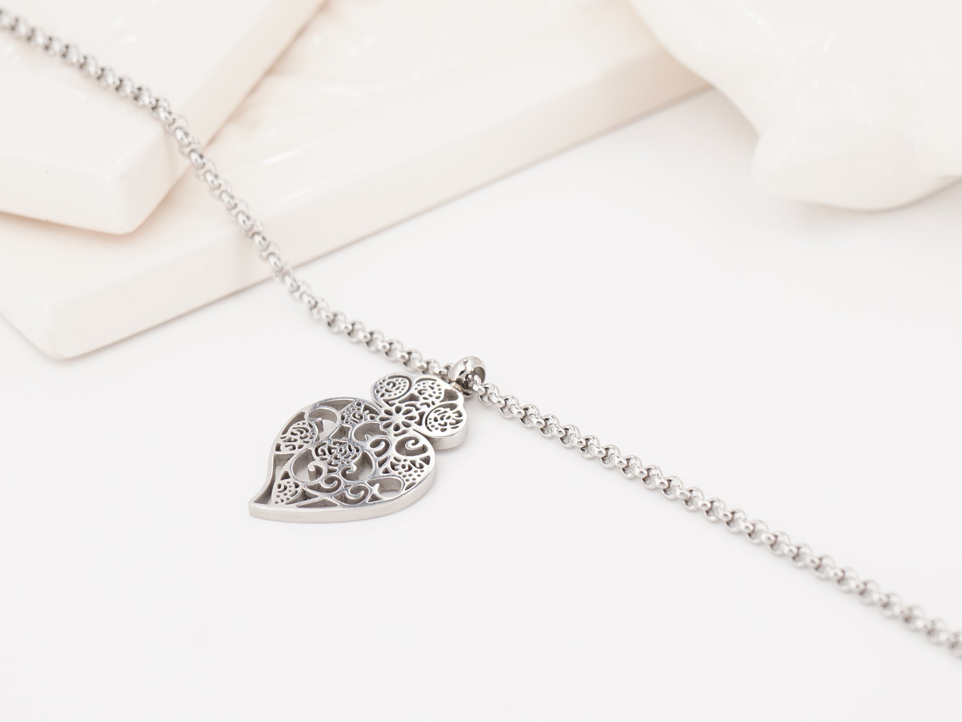 Pulseira Coração de Viana Estilizado, Inspirado na Filigrana Portuguesa, Aço Inoxidável