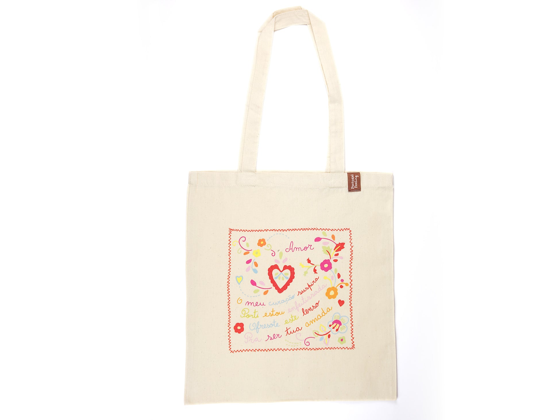 Saco Tote Bag Lenço dos Namorados, em Algodão, Tradições Portuguesas