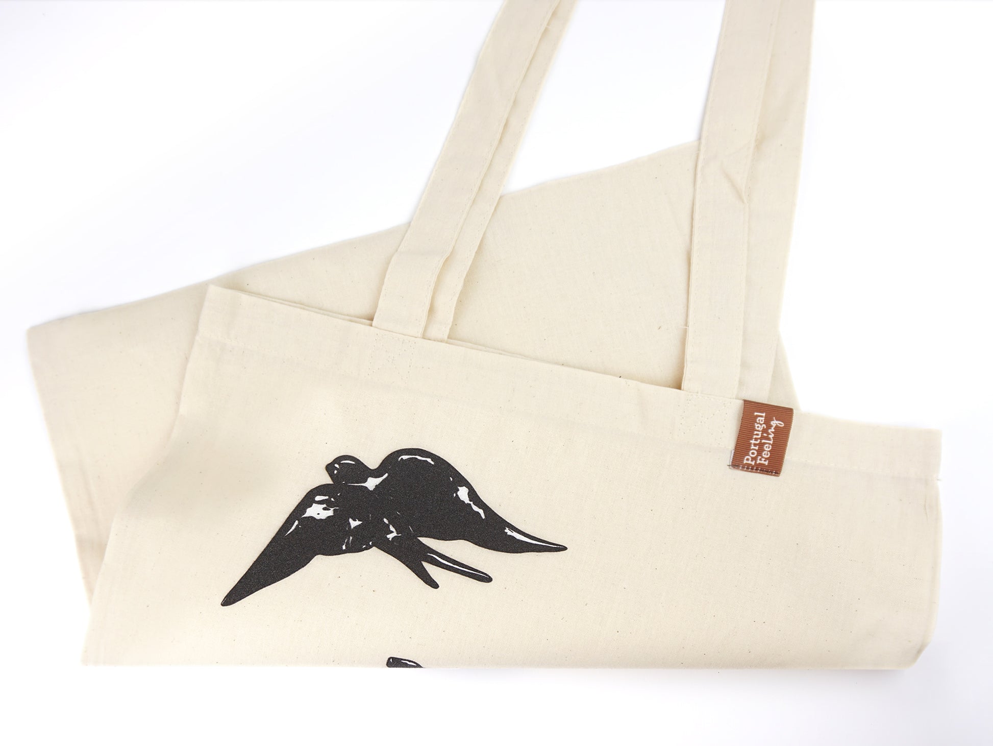 Saco Tote Bag Andorinhas, em Algodão, Tradições Portuguesas - Pormenor
