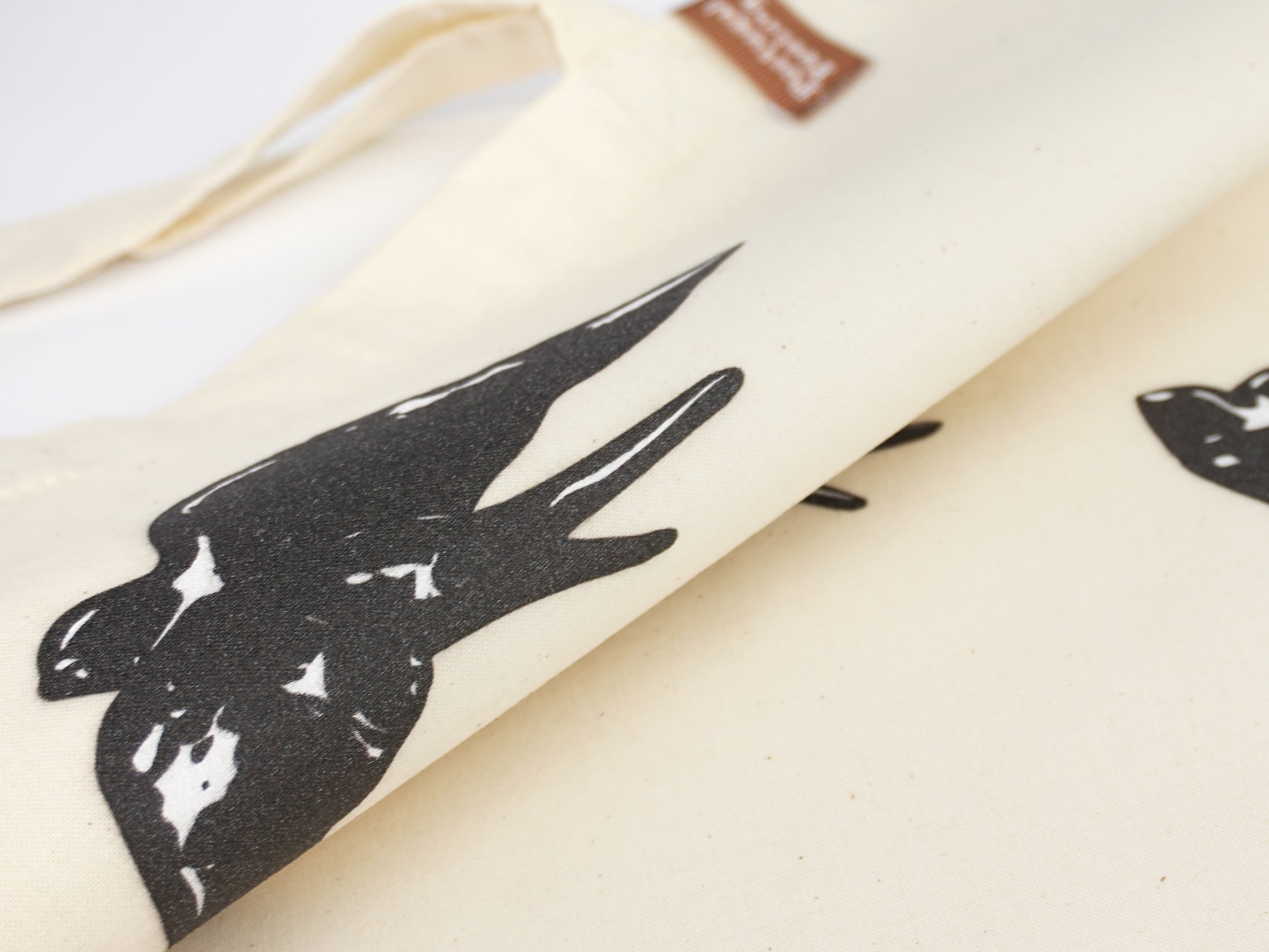 Saco Tote Bag Andorinhas, em Algodão, Tradições Portuguesas - Pormenor