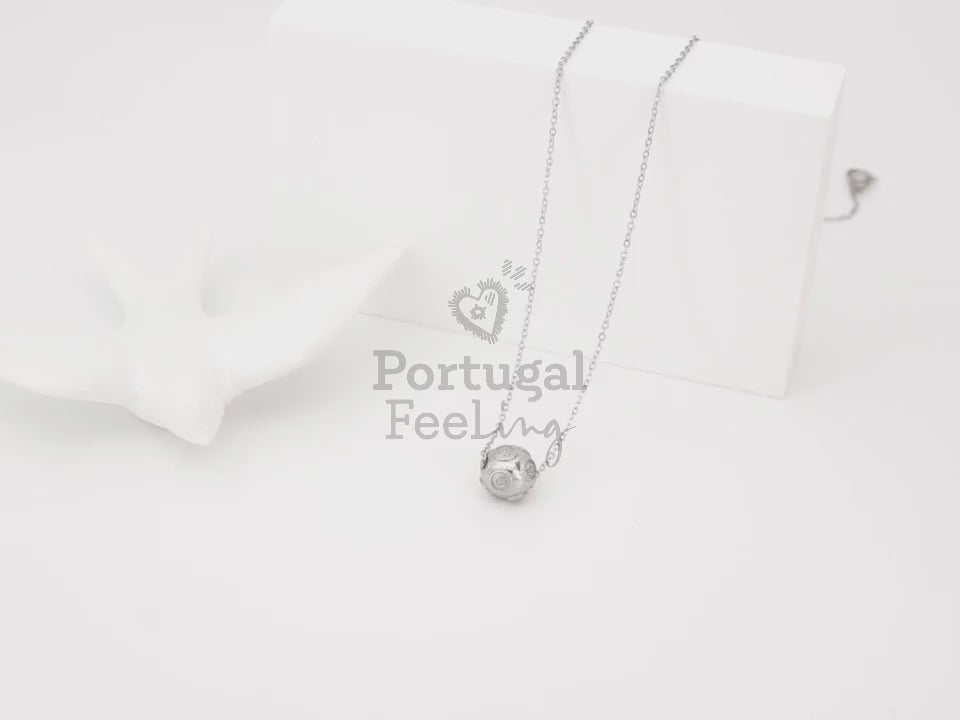 Colar com Conta de Viana, Inspirado na Filigrana Portuguesa, Aço Inoxidável - Vídeo