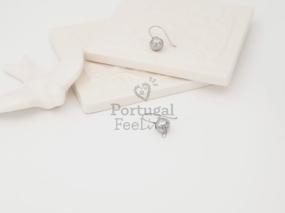 Brincos Contas de Viana de Gancho, Inspirados na Filigrana Portuguesa, Aço Inoxidável - Vídeo